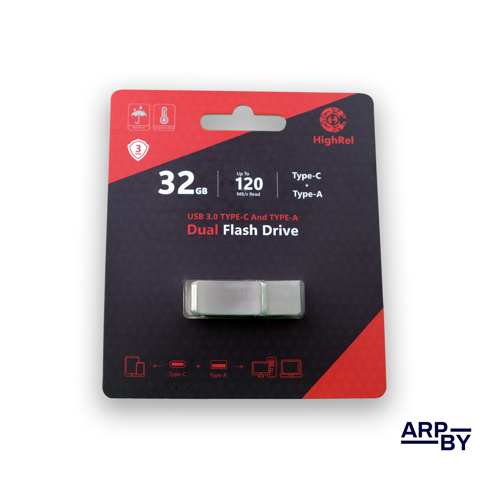 Pen Drive HighRel 32 GB USB-C&A 3.0 Cinza Pen Drive HighRel 32 GB USB-C&A 3.0 Cinza